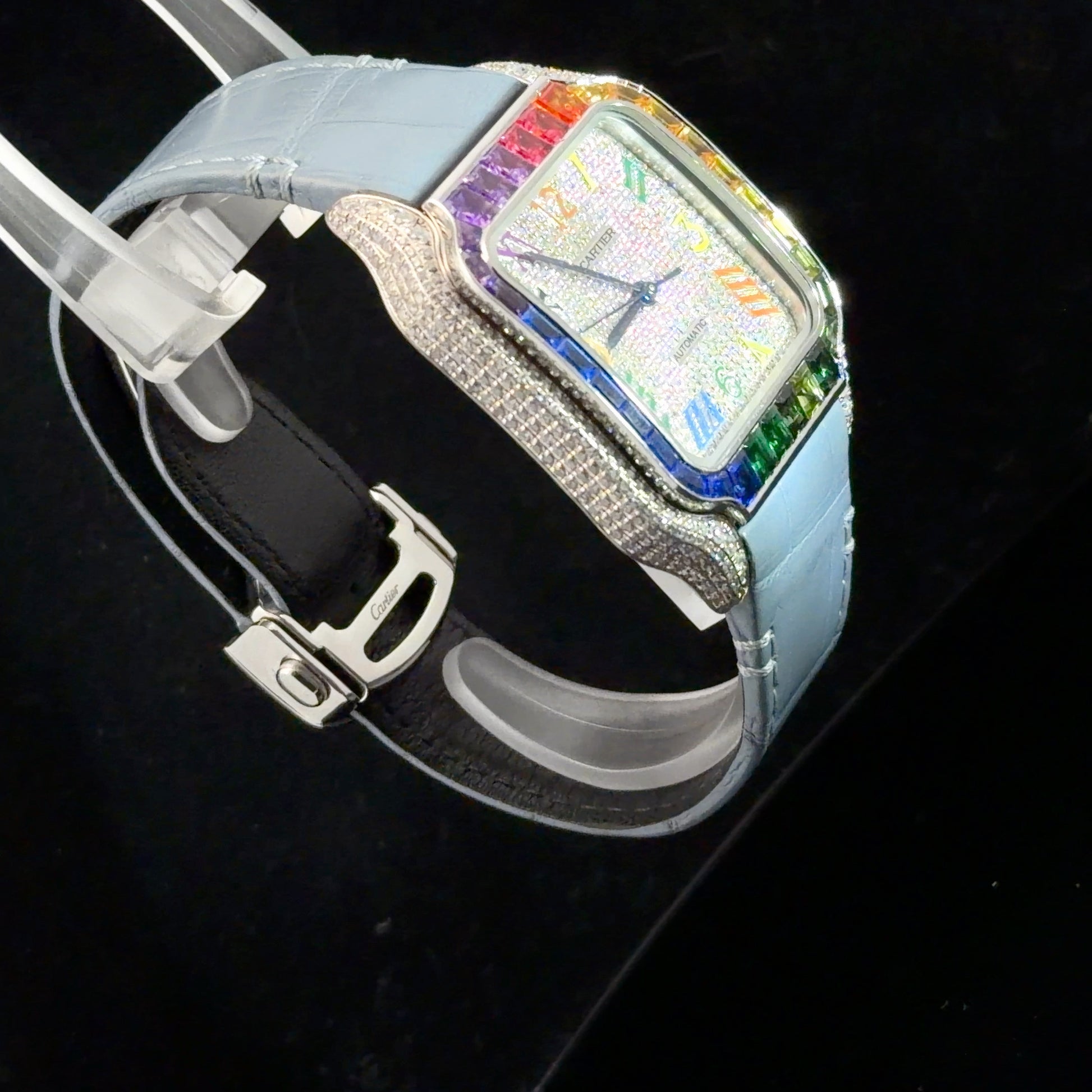 Reloj montado arcoíris