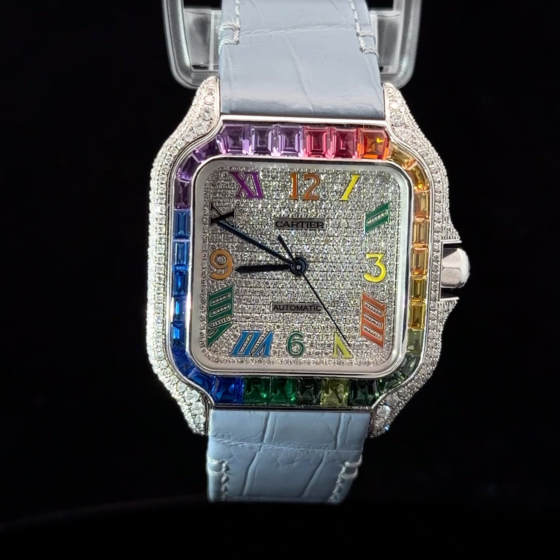 Reloj montado arcoíris