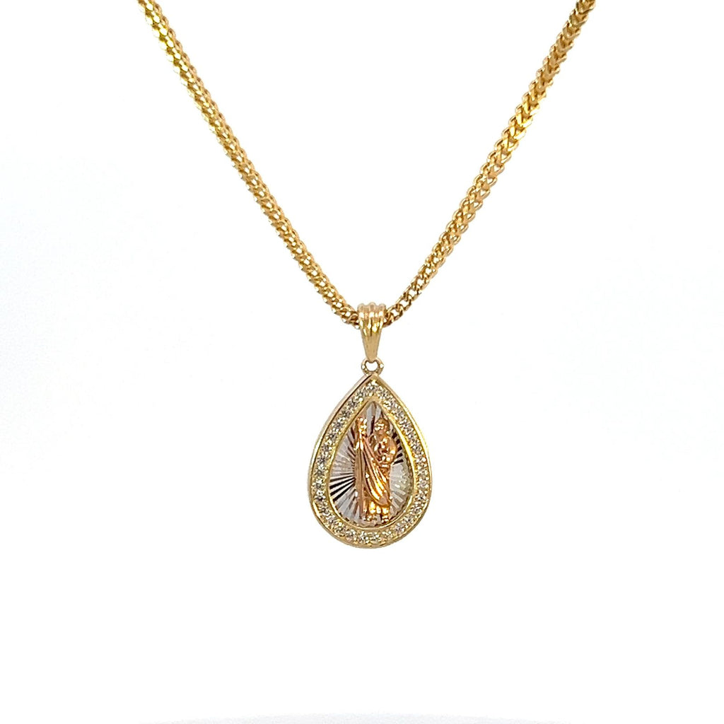 Dije de san judas tadeo en oro 14k