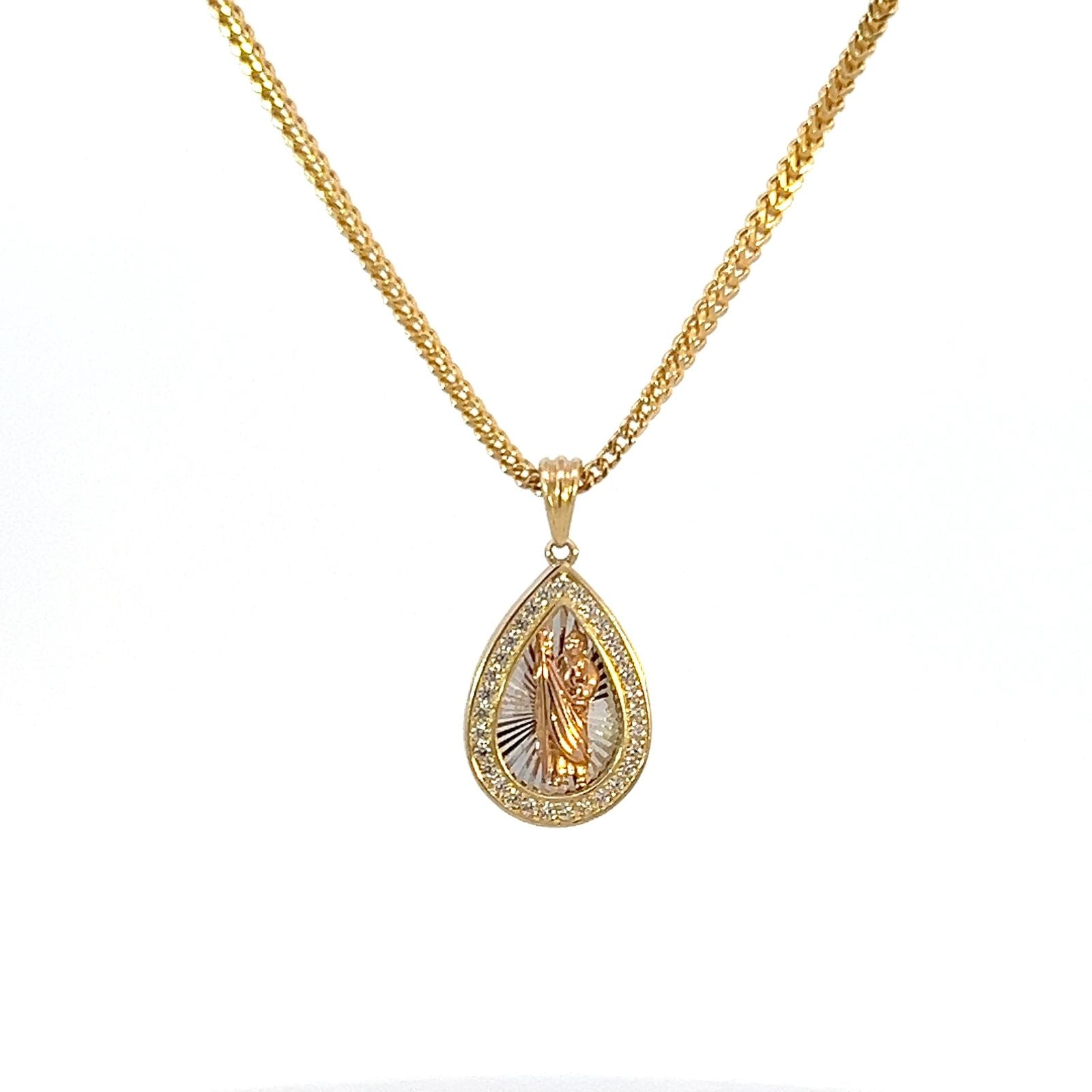 Dije de san judas tadeo en oro 14k