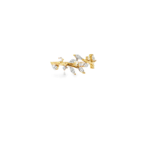 Anillo "enredadera" oro 10k Zirconia Suiza