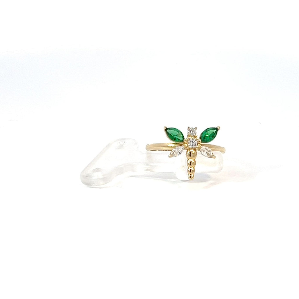 Anillo de libelula en oro 14K