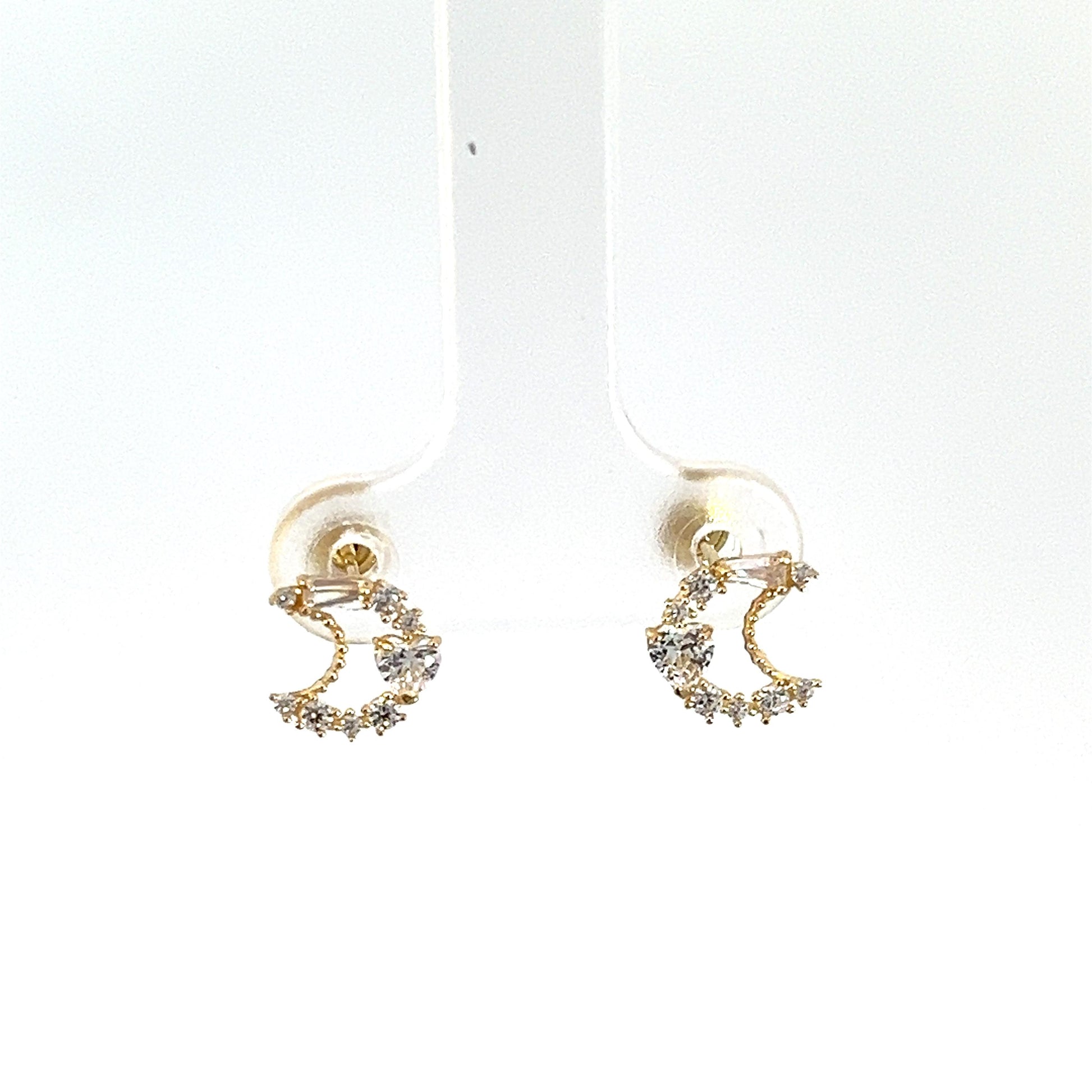 Broquel coreano "luna" oro 10k