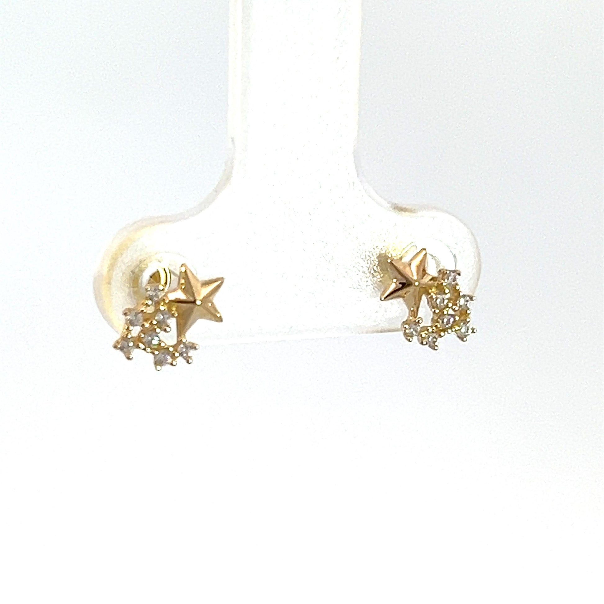 Broquel coreano "estrella" oro 10k