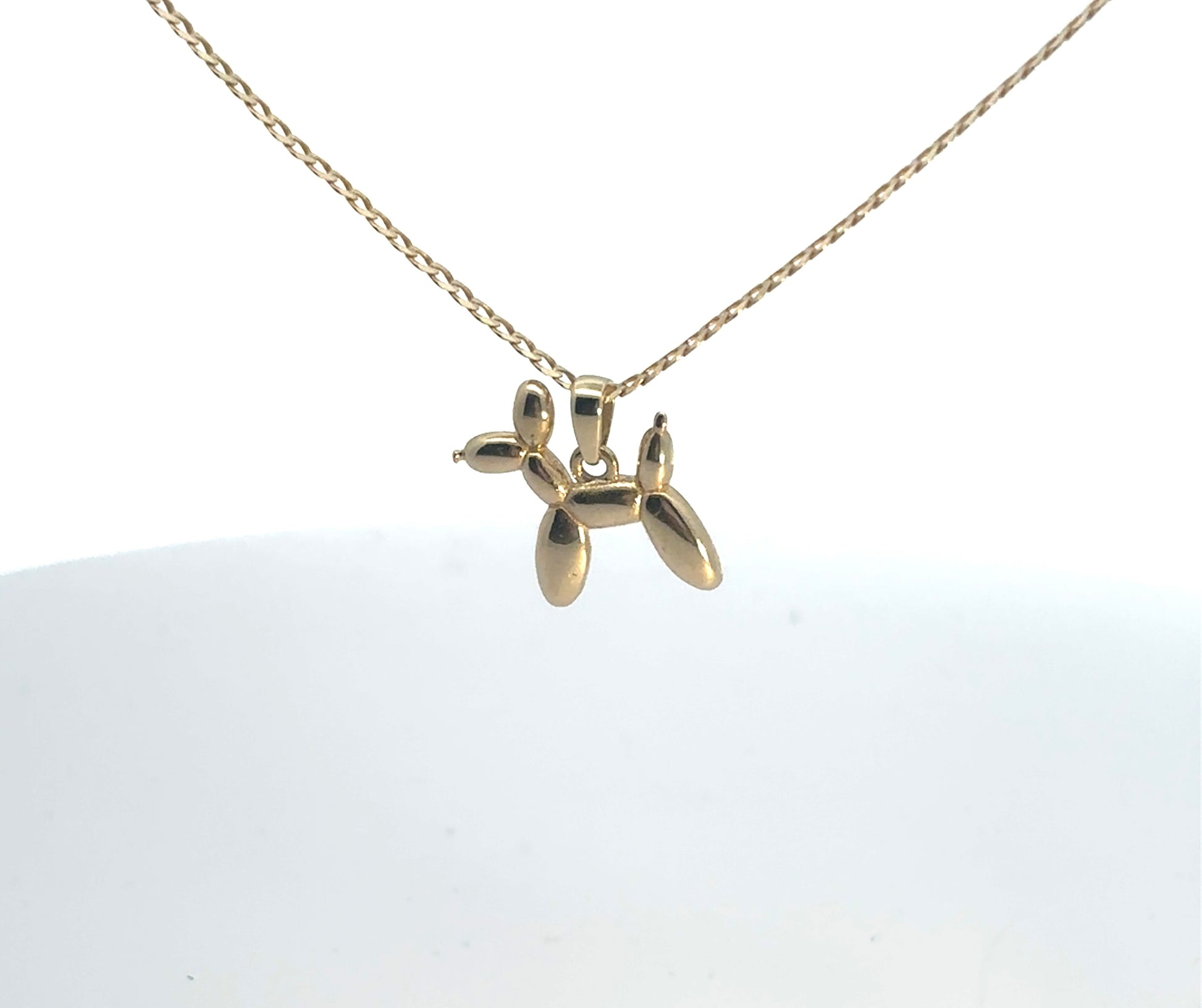 Collar con dije "Ballon Dog" oro 10k