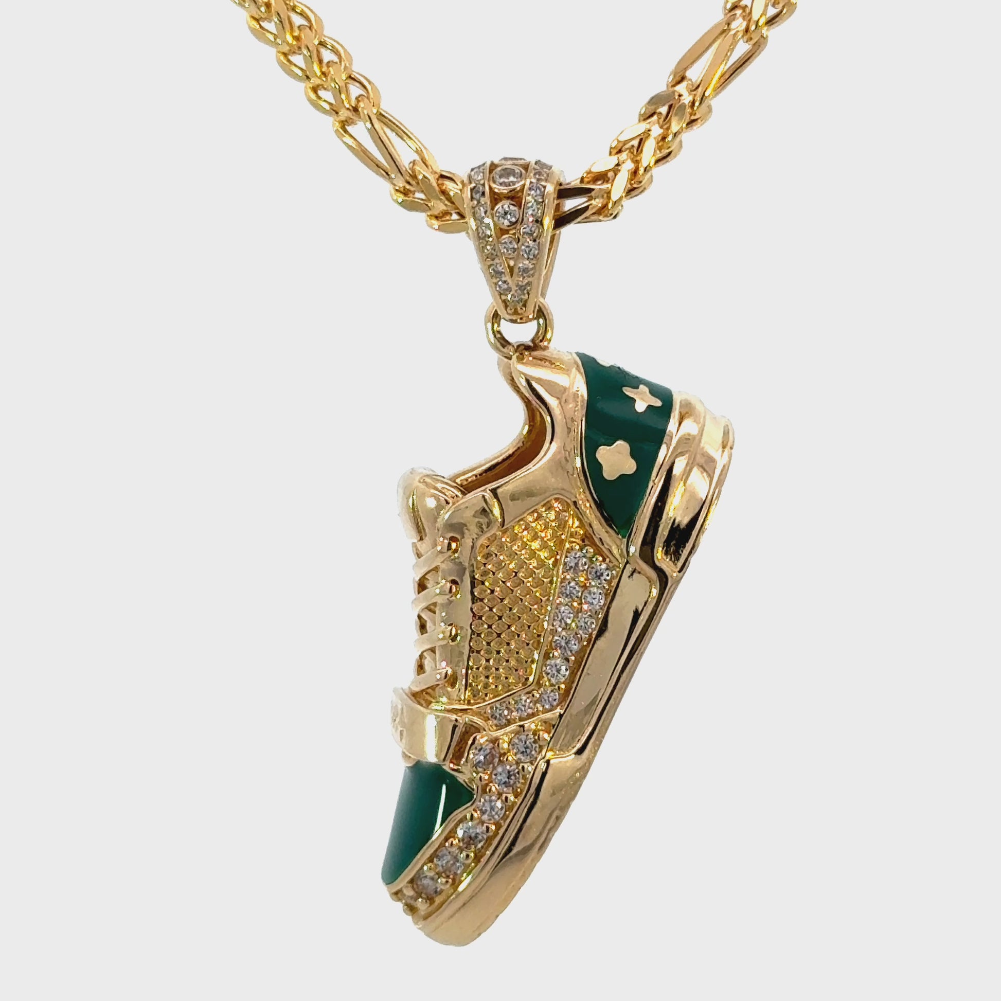 Dije Tenis en Oro 14K con Zirconia