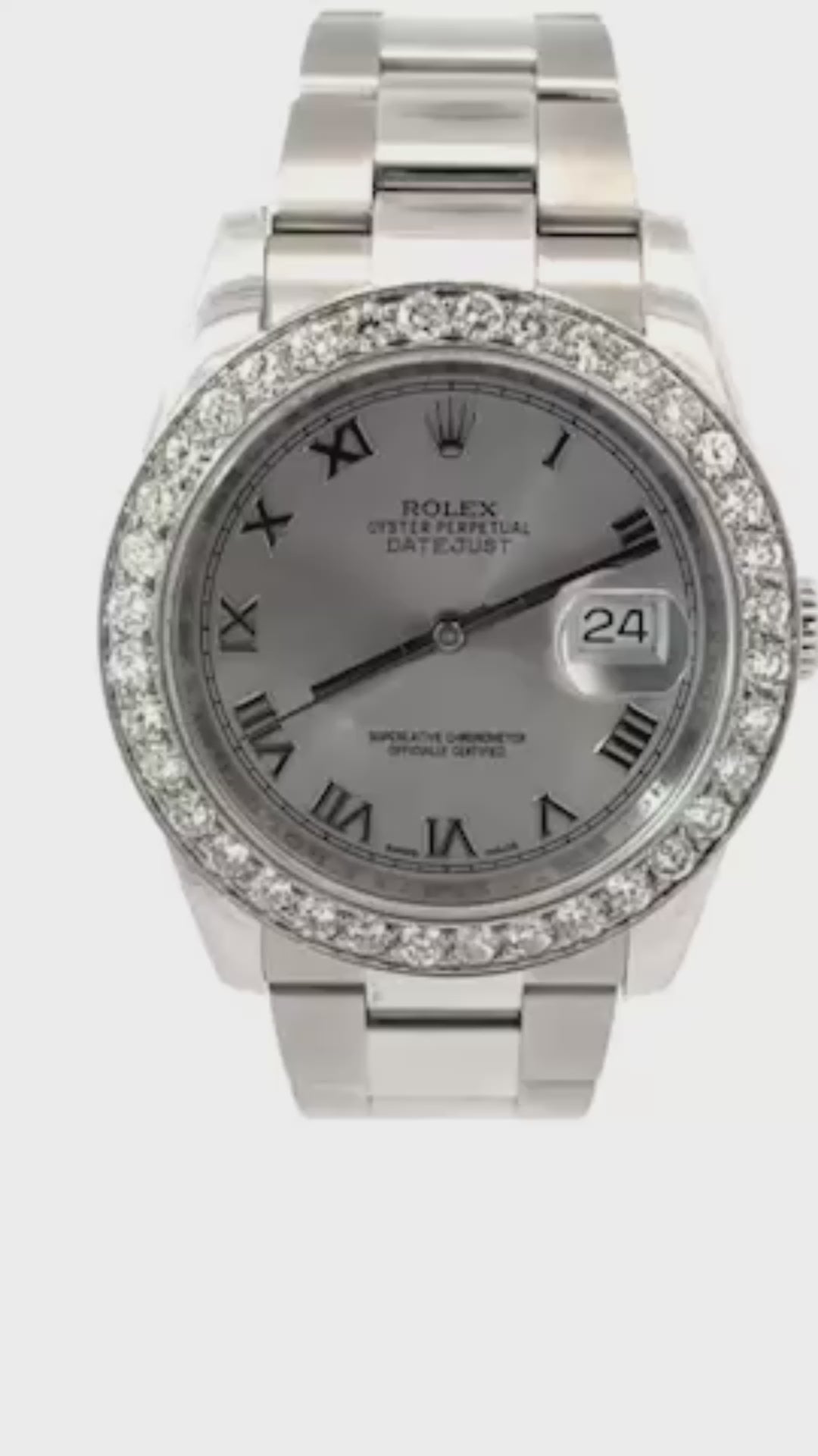 Rolex date just acero 36mm bisel de diamantes naturales  after market